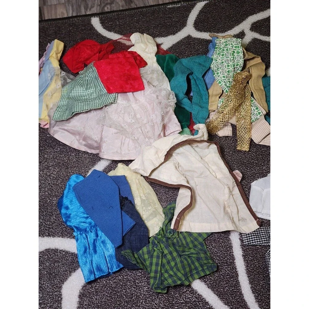 Vintage Barbie Clothing Lot 50+ Pieces 1960s Dresses Pants Skirts Mix TLC